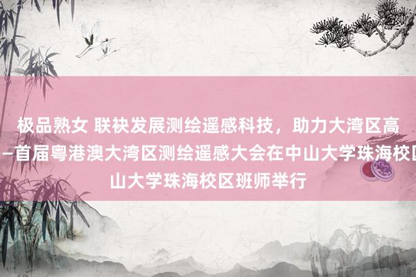 极品熟女 联袂发展测绘遥感科技，助力大湾区高质地发展——首届粤港澳大湾区测绘遥感大会在中山大学珠海校区班师举行
