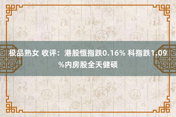 极品熟女 收评：港股恒指跌0.16% 科指跌1.09%内房股全天健硕