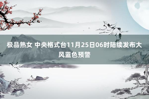 极品熟女 中央格式台11月25日06时陆续发布大风蓝色预警