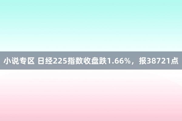 小说专区 日经225指数收盘跌1.66%，报38721点